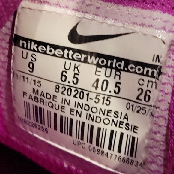Nike Tanjun Sneakers Size US 9 Purple 820201 515 - Picture 5 of 8